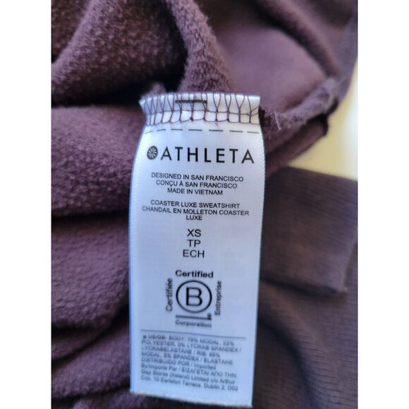 Athleta Long Sleeve Purple Sweater Size XS Thumb Holes Sport Athletic Casual - Picture 8 of 8